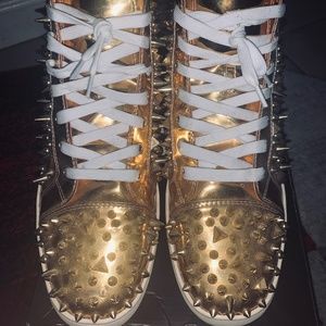 Gold Christian Louboutin Red Bottoms